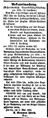 Bekanntmachung Sax zu Rückständen in der Kriegskasse, Fürther Tagblatt 8. Mai 1855