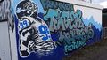 Graffiti der <!--LINK'" 0:261--> American Football Team beim MTV Stadeln e. V. beheimatet im Dez. 2021