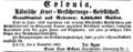 Zeitungsanzeige des Lederhändlers Conrad Daniel Eckart auf dem Löwenplatz, November 1862