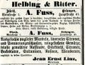 Werbung im <!--LINK'" 0:33--> vom 7.12.1884.  Komplette Zeitung unter <!--LINK'" 0:34--> vorhanden und nachlesbar.
