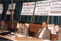 Bürgerversammlung in Raindorf unter Beteiligung des damaligen Fürther OB Scherzer - vermutlich in der Fragestellung der Eingemeindung nach Veitsbronn bzw. Langenzenn, Okt. 1979