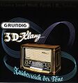 Wolf-Kino-Werbung für Grundig Radio mit 3D Klang (Glaspositiv), 1956