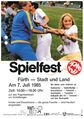 Flyer zum Spielfest 1985