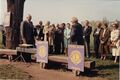 Eröffnung des neuen Gedenksteins und Denkmals der Martinskapelle durch den <a class="mw-selflink selflink">Lions Club Fürth</a> im April 1983 mit OB <!--LINK'" 0:2-->