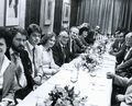 Der Verkehrsverein Fürth und Umgebung in der Brasserie Baumann - gemeinsam mit OB Scherzer, Mai 1980