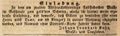 Werbeannonce für eine Tanzveranstaltung im Gasthaus <!--LINK'" 0:29-->, Dezember 1842