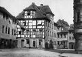 links Königstraße 93, Mitte Gasthof "Tannenbaum", rechts Königstraße 95, ca. 1920