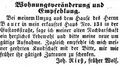 Zeitungsannonce von <!--LINK'" 0:15-->, Vater von Paul Rieß, August 1851