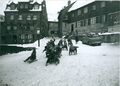 Winter Bergstraße 22 (links), 16 (Mitte) und 20 (rechts) im Januar 1959