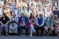 Erntedankfestzug 2023 - Bundes- und Landtagsabgeordnete Carsten Träger, Horst Tobias Winkler und Horst Arnold auf der Ehrentribüne, Okt. 2023