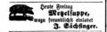 Metzelsuppe bei Sächsinger, Fürther Tagblatt 7.1.1876