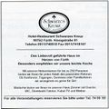 Werbung Restaurant <a class="mw-selflink selflink">Schwarzes Kreuz</a> Dez. 1998 im "<!--LINK'" 0:28-->" Nr. 33