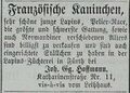 Anzeige von Hoffmann, Fürther Tagblatt 8.3.1874