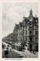 Blick in die Schwabacher Straße auf der Höhe Hausnummer 34 - 36 mit Straßenbahn, gel. 1941