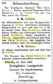 Geschäftsübergabe Lederhandlung Einhorn, Bayerische Handelszeitung 25. Juni 1881