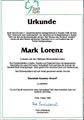 Kleeblatt-Grammy-Award für Mark Lorenz, 1996