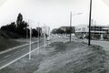 Teileröffnung des neuen Frankenschnellwegs (A73) an der Stadtgrenze zur Nachbarstadt Nürnberg - im Hintergrund das Autohaus Pillenstein, Juli 1967