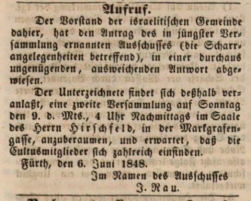 Datei:Hirschfeld, Fürther Tagblatt 8.07.1848.jpg