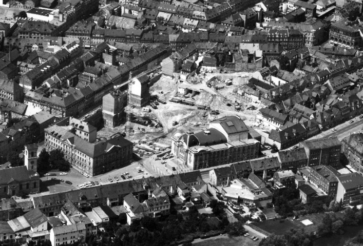 Baugrube des City Centers, Foto ca. 1983