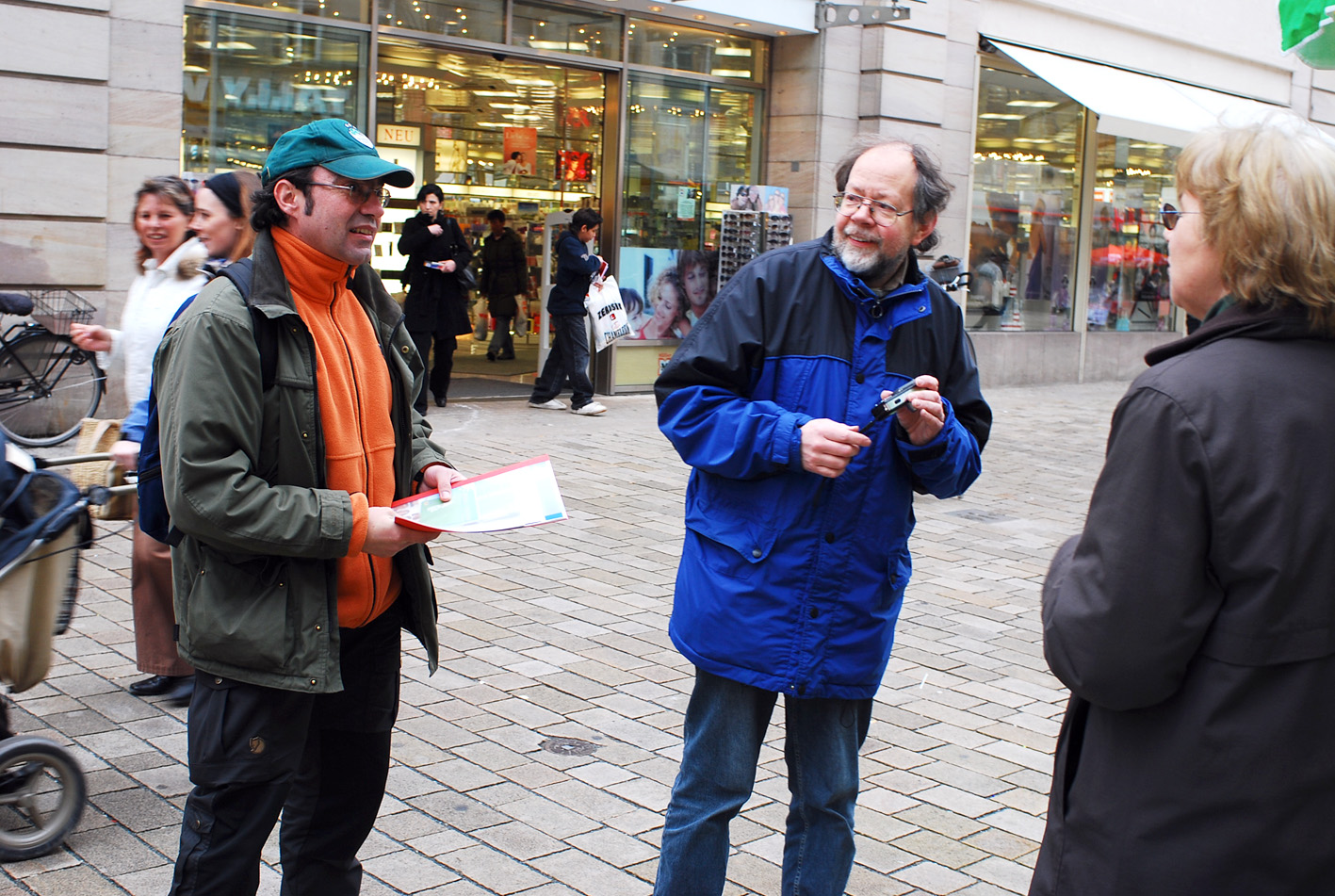 Berthold während des Kommunalwahlkampfs 2008