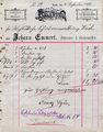 Rechnung des Schreiner- und Glasmeister Johann Emmert aus Vach, 1902 <span class="smw-highlighter" data-type="8" data-state="inline" data-title="Hinweis" title="Urheber: Johann EmmertLizenz: CC BY-SA 3.0"><span class="smwtticon note"></span><span class="smwttcontent">Urheber: <a class="mw-selflink selflink">Johann Emmert</a><br><br>Lizenz: CC BY-SA 3.0</span></span>