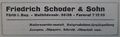 Werbeanzeige der Firma Friedrich Schoder & Sohn, 1949 <span class="smw-highlighter" data-type="8" data-state="inline" data-title="Hinweis" title="Lizenz: CC BY-SA 3.0"><span class="smwtticon note"></span><span class="smwttcontent">Lizenz: CC BY-SA 3.0</span></span>