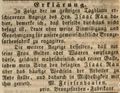 Zeitungsanzeige des Bronzefarbenfabrikanten M. Friesenhausen, Juli 1845 <span class="smw-highlighter" data-type="8" data-state="inline" data-title="Hinweis" title="Lizenz: NoC-NC 1.0"><span class="smwtticon note"></span><span class="smwttcontent">Lizenz: NoC-NC 1.0</span></span>