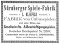 Erste Anzeige der Firma Kleefeld im Adreß- und Geschäftshandbuch von Fürth 1884 <span class="smw-highlighter" data-type="8" data-state="inline" data-title="Hinweis" title="Lizenz: CC BY-SA 3.0"><span class="smwtticon note"></span><span class="smwttcontent">Lizenz: CC BY-SA 3.0</span></span>
