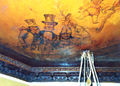 Deckenbemalung im Gastraum, Aufnahme ca. 1988 <span class="smw-highlighter" data-type="8" data-state="inline" data-title="Hinweis" title="Urheber: unbekanntLizenz: CC BY-SA 3.0"><span class="smwtticon note"></span><span class="smwttcontent">Urheber: unbekannt<br><br>Lizenz: CC BY-SA 3.0</span></span>