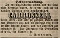Werbeanzeige von J. Rietheimer für sein "CARROSSELL" bei der <!--LINK'" 0:20-->, Juni 1844 <span class="smw-highlighter" data-type="8" data-state="inline" data-title="Hinweis" title="Lizenz: NoC-NC 1.0"><span class="smwtticon note"></span><span class="smwttcontent">Lizenz: NoC-NC 1.0</span></span>