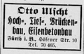 Geschäftsanzeige von Otto Ulscht, 1926 <span class="smw-highlighter" data-type="8" data-state="inline" data-title="Hinweis" title="Lizenz: NoC-NC 1.0"><span class="smwtticon note"></span><span class="smwttcontent">Lizenz: NoC-NC 1.0</span></span>
