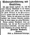 Zeitungsanzeige des Wirts Friedrich Großauer in der Alexanderstraße, November 1855 <span class="smw-highlighter" data-type="8" data-state="inline" data-title="Hinweis" title="Lizenz: NoC-NC 1.0"><span class="smwtticon note"></span><span class="smwttcontent">Lizenz: NoC-NC 1.0</span></span>