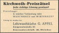 Historische Werbung der Lehrwaschküche G. Appel, 1957 <span class="smw-highlighter" data-type="8" data-state="inline" data-title="Hinweis" title="Lizenz: CC BY-SA 3.0"><span class="smwtticon note"></span><span class="smwttcontent">Lizenz: CC BY-SA 3.0</span></span>