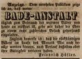 Zeitungsannonce des Badeanstaltbesitzers <!--LINK'" 0:29-->, April 1844 <span class="smw-highlighter" data-type="8" data-state="inline" data-title="Hinweis" title="Lizenz: NoC-NC 1.0"><span class="smwtticon note"></span><span class="smwttcontent">Lizenz: NoC-NC 1.0</span></span>