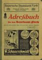 Adressbuch Bezirksamt Fürth 1938 - Buchtitel<br/>(enthält auch die 1972 eingemeindeten Orte ... <span class="smw-highlighter" data-type="8" data-state="inline" data-title="Hinweis" title="Adressbuch Bezirksamt Fürth 1938 - Buchtitel(enthält auch die 1972 eingemeindeten Orte Bislohe, Braunsbach, Herboldshof, Sack, Stadeln, Steinach und Vach)Urheber: Bezirksamt FürthLizenz: CC BY-SA 3.0"><span class="smwtticon note"></span><span class="smwttcontent">Adressbuch Bezirksamt Fürth 1938 - Buchtitel<br/>(enthält auch die 1972 eingemeindeten Orte Bislohe, Braunsbach, Herboldshof, Sack, Stadeln, Steinach und Vach)<br>Urheber: <!--LINK'" 0:43--><br><br>Lizenz: CC BY-SA 3.0</span></span>