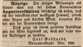 Zeitungsanzeige des Daguerreotypisten <!--LINK'" 0:4-->, August 1847 <span class="smw-highlighter" data-type="8" data-state="inline" data-title="Hinweis" title="Lizenz: Non-commercial use only"><span class="smwtticon note"></span><span class="smwttcontent">Lizenz: Non-commercial use only</span></span>