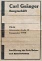 Anzeige zur Baufertigstellung der Herz-Jesu-Kirche, 1932 <span class="smw-highlighter" data-type="8" data-state="inline" data-title="Hinweis" title="Lizenz: CC BY-SA 3.0"><span class="smwtticon note"></span><span class="smwttcontent">Lizenz: CC BY-SA 3.0</span></span>