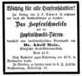 Veröffentlichung über das Hopfenschwefeln, 1869 <span class="smw-highlighter" data-type="8" data-state="inline" data-title="Hinweis" title="Lizenz: NoC-NC 1.0"><span class="smwtticon note"></span><span class="smwttcontent">Lizenz: NoC-NC 1.0</span></span>