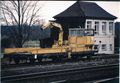 Bauzug im Ausweichgleis am Bahnhof Vach 1989 vor dem Stellwerk 1 <span class="smw-highlighter" data-type="8" data-state="inline" data-title="Hinweis" title="Urheber: Michael SmolarczikLizenz: CC BY-SA 3.0"><span class="smwtticon note"></span><span class="smwttcontent">Urheber: Michael Smolarczik<br><br>Lizenz: CC BY-SA 3.0</span></span>