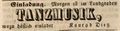 Werbeannonce für eine Tanzveranstaltung im Lokal "im Landgraben", Juli 1845 <span class="smw-highlighter" data-type="8" data-state="inline" data-title="Hinweis" title="Lizenz: NoC-NC 1.0"><span class="smwtticon note"></span><span class="smwttcontent">Lizenz: NoC-NC 1.0</span></span>