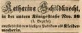 Werbeannonce der Kleidermacherin Katharina Schildknecht, April 1847 <span class="smw-highlighter" data-type="8" data-state="inline" data-title="Hinweis" title="Lizenz: Out of copyright - non commercial re-use"><span class="smwtticon note"></span><span class="smwttcontent">Lizenz: Out of copyright - non commercial re-use</span></span>