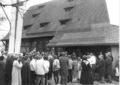 Einweihung der Pfarrscheune als Gemeindehaus 1986 <span class="smw-highlighter" data-type="8" data-state="inline" data-title="Hinweis" title="Urheber: unbekannt"><span class="smwtticon note"></span><span class="smwttcontent">Urheber: unbekannt<br></span></span>