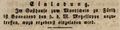 Werbeanzeige der Gaststätte "<!--LINK'" 0:5-->" (spätere "Zur Mist'n") zur Metzelsuppe, November 1836 <span class="smw-highlighter" data-type="8" data-state="inline" data-title="Hinweis" title="Lizenz: NoC-NC 1.0"><span class="smwtticon note"></span><span class="smwttcontent">Lizenz: NoC-NC 1.0</span></span>
