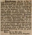 Zeitungsanzeige des Vergolders <!--LINK'" 0:51-->, Mai 1844 <span class="smw-highlighter" data-type="8" data-state="inline" data-title="Hinweis" title="Lizenz: NoC-NC 1.0"><span class="smwtticon note"></span><span class="smwttcontent">Lizenz: NoC-NC 1.0</span></span>