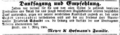 Danksagung zur Anteilnahme und Geschäftsempfehlung der Familie Meyer & Hofmann vom 1. März 1868 <span class="smw-highlighter" data-type="8" data-state="inline" data-title="Hinweis" title="Lizenz: NoC-NC 1.0"><span class="smwtticon note"></span><span class="smwttcontent">Lizenz: NoC-NC 1.0</span></span>