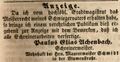 Zeitungsanzeige des Schreinermeisters Achenbach, April 1850 <span class="smw-highlighter" data-type="8" data-state="inline" data-title="Hinweis" title="Lizenz: NoC-NC 1.0"><span class="smwtticon note"></span><span class="smwttcontent">Lizenz: NoC-NC 1.0</span></span>