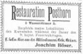 Werbeanzeige "Restauration Posthorn", August 1900 <span class="smw-highlighter" data-type="8" data-state="inline" data-title="Hinweis" title="Lizenz: CC BY-NC-SA 4.0"><span class="smwtticon note"></span><span class="smwttcontent">Lizenz: CC BY-NC-SA 4.0</span></span>
