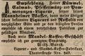 Zeitungsannonce von <!--LINK'" 0:5-->, April 1846 <span class="smw-highlighter" data-type="8" data-state="inline" data-title="Hinweis" title="Lizenz: NoC-NC 1.0"><span class="smwtticon note"></span><span class="smwttcontent">Lizenz: NoC-NC 1.0</span></span>