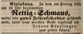 Zeitungsannonce von Johann Köpplinger, Wirt <!--LINK'" 0:56-->, Juni 1844 <span class="smw-highlighter" data-type="8" data-state="inline" data-title="Hinweis" title="Lizenz: NoC-NC 1.0"><span class="smwtticon note"></span><span class="smwttcontent">Lizenz: NoC-NC 1.0</span></span>