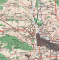 Ausschnitt aus der Topographischen Karte "Germany 1:100000 Nürnberg", 1951 <span class="smw-highlighter" data-type="8" data-state="inline" data-title="Hinweis" title="Urheber: Army Map Service, U.S. ArmyLizenz: CC BY-NC 3.0"><span class="smwtticon note"></span><span class="smwttcontent">Urheber: Army Map Service, U.S. Army<br><br>Lizenz: CC BY-NC 3.0</span></span>